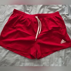adidas Women’s Red Athletic Running Shorts No Pockets, Liner Size 2XL